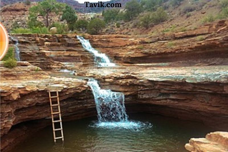 Waterfall swimming hole at Toquerville Falls